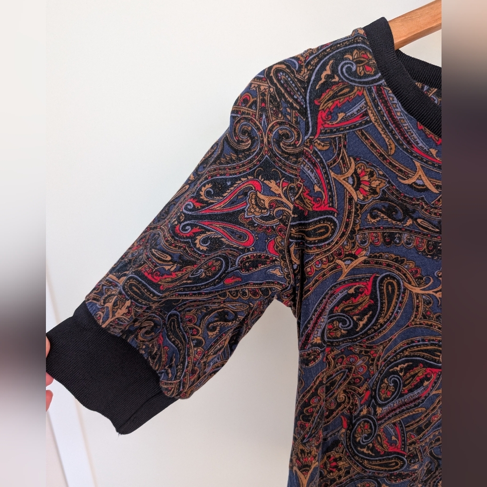 GUC Lauren Ralph Lauren Women's Paisley Top - Navy with Multicolor - Picture 3 of 6